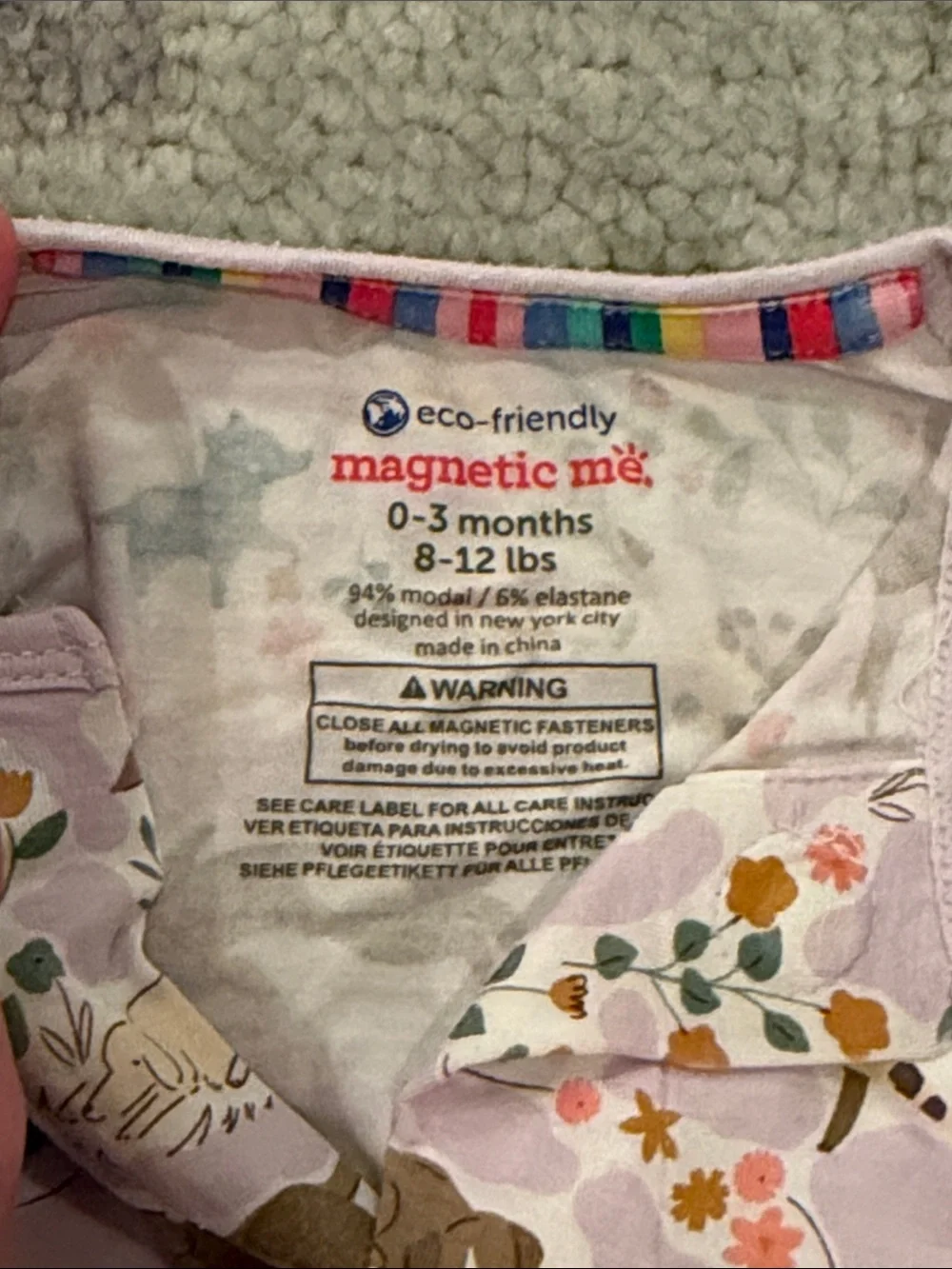 Magnetic Me 0/3m bundle -Pink & Lavender Animal Print Footed One-Pieces (2-Pack)
